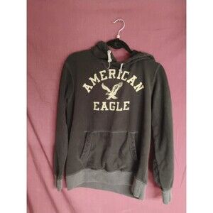 American Eagle Hoodie Mens Size Small Flaws Grunge Fadded Stained